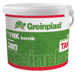 Tynk akrylowy kornik biały TAK