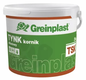 Tynk silikatowy kornik biały TSK