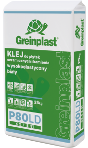 Klej do płytek ceramicznych i kamienia, wysokoelastyczny, niskopylący, biały P80LD